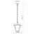 Oprawa elewacyjna WENA E27 1x10W IP54 czarna Lampa podwieszana WENA E27 ORO10058 LED-POL
