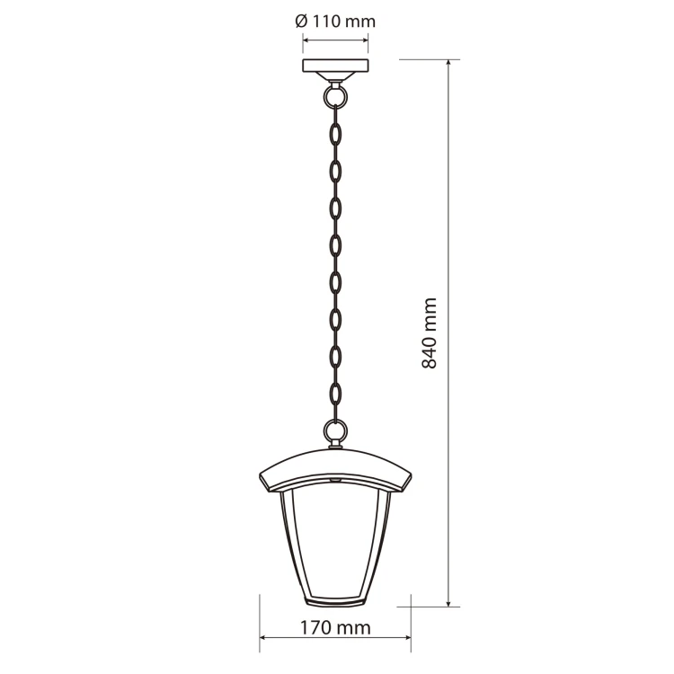 Oprawa elewacyjna WENA E27 1x10W IP54 czarna Lampa podwieszana WENA E27 ORO10058 LED-POL