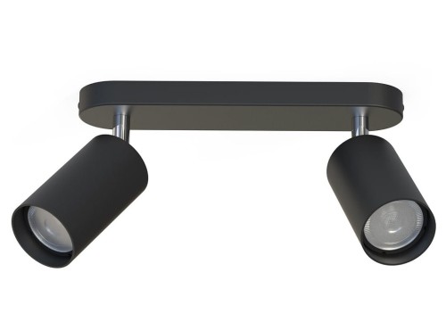 Lampa sufitowa listwa szyna natynkowa EYE SPOT BLACK II 6020 NOWODVORSKI Lighting 2x GU10 Spot oświetleniowa nowoczesna sufitowa ścienna metal czarna czarny chrom nawierzchniowa jak szynoprzewód Inspiracje Premium