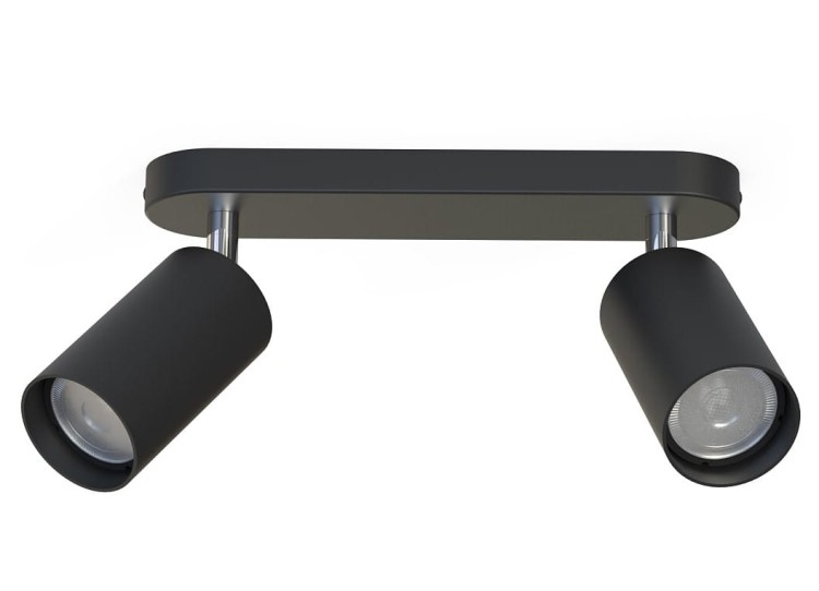 Lampa sufitowa listwa szyna natynkowa EYE SPOT BLACK II 6020 NOWODVORSKI Lighting 2x GU10 Spot oświetleniowa nowoczesna sufitowa ścienna metal czarna czarny chrom nawierzchniowa jak szynoprzewód Inspiracje Premium