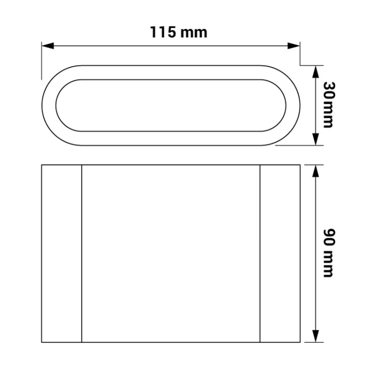 Oprawa elewacyjna MALTA 2x330lm IP54 grafitowa Lampa ścienna MALTA ORO10007 LED-POL