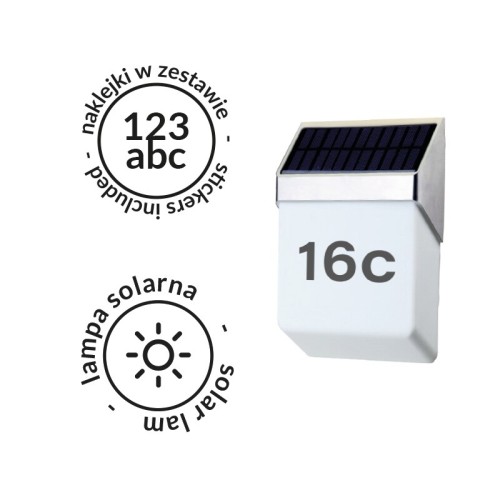 Oprawa solarna na numer do drzwi CW 0,5W IP54 ORO ALBA 0,5W 1 CW ORO10046 LED-POL