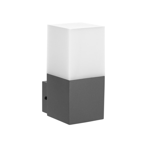 Oprawa elewacyjna CUBE E27 1x10W IP44 grafitowa ORO CUBE E27 GREY ORO10040 LED-POL