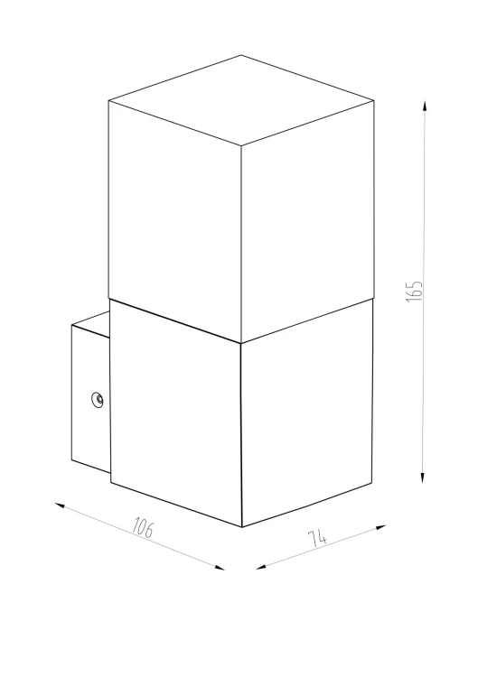 Oprawa elewacyjna CUBE E27 1x10W IP44 grafitowa ORO CUBE E27 GREY ORO10040 LED-POL