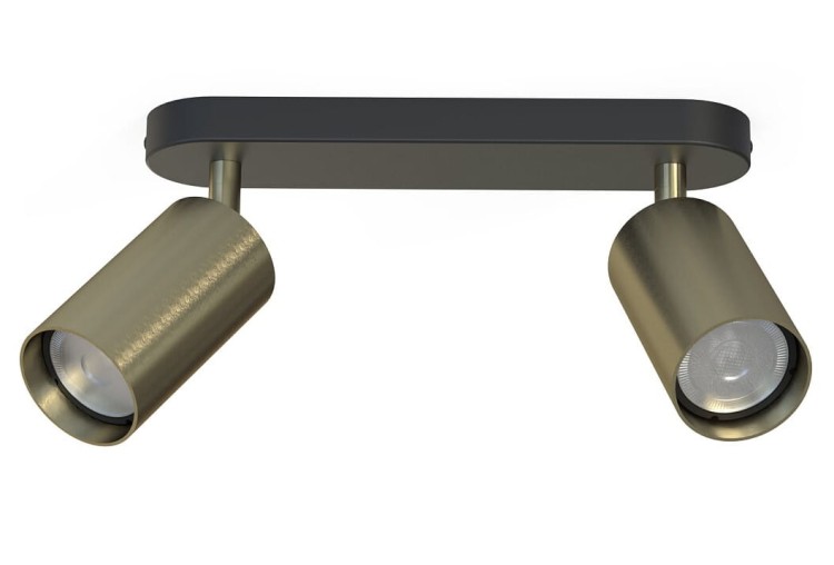 Lampa sufitowa listwa szyna natynkowa EYE SPOT BRASS II 8817 NOWODVORSKI Lighting 2x GU10 Spot oświetleniowa nowoczesna sufitowa ścienna metal mosiądz czarno złota złoty nawierzchniowa jak szynoprzewód Inspiracje Premium