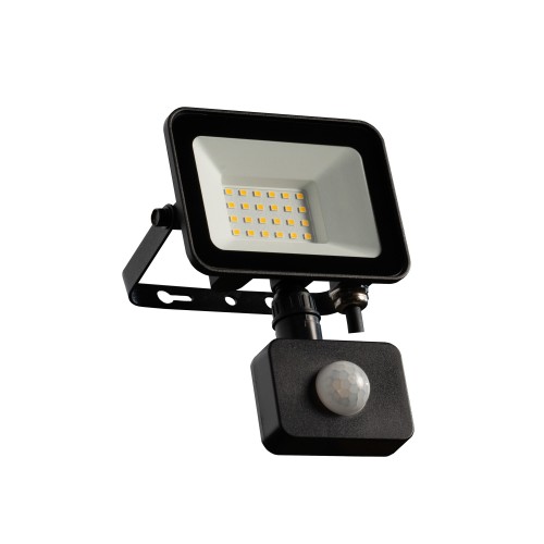 Naświetlacz LED FOCUS czarny 20W 1800lm NW IP44 z czujnikiem PIRORO FOCUS LED 20W NW PIR ORO33528 LED-POL