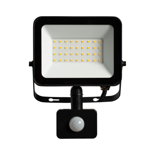 Naświetlacz LED FOCUS czarny 30W 2700lm NW IP44 z czujnikiem PIRORO FOCUS LED 30W NW PIR ORO33530 LED-POL