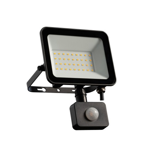 Naświetlacz LED FOCUS czarny 30W 2700lm NW IP44 z czujnikiem PIRORO FOCUS LED 30W NW PIR ORO33530 LED-POL