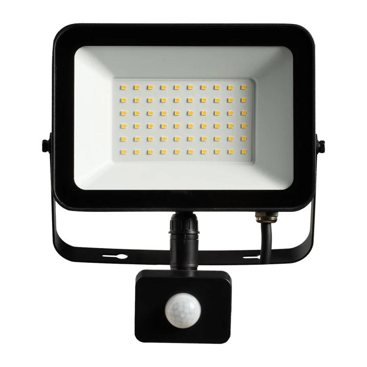 Naświetlacz LED FOCUS czarny 50W 4500lm NW IP44 z czujnikiem PIRORO FOCUS LED 50W NW PIR ORO33532 LED-POL