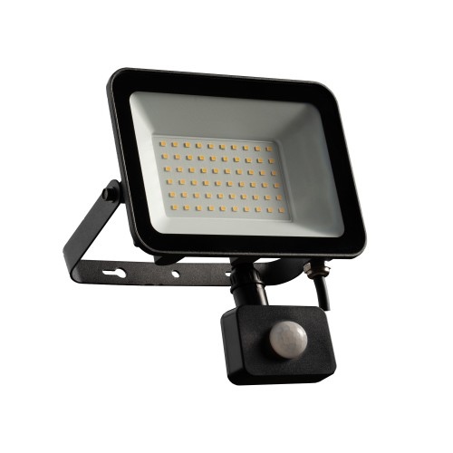 Naświetlacz LED FOCUS czarny 50W 4500lm NW IP44 z czujnikiem PIRORO FOCUS LED 50W NW PIR ORO33532 LED-POL