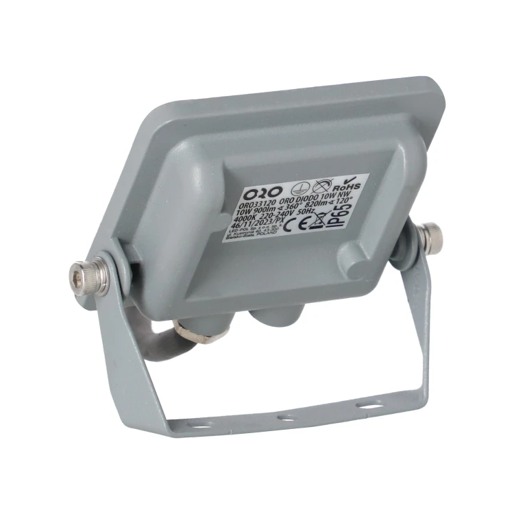 Naświetlacz LED DIODO NW 10W 900lm IP65 PF 0,95 szary ORO DIODO 10W NW ORO33120 LED-POL