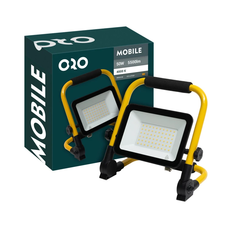 Naświetlacz przenośny MOBILE NW LED 50W 3920lm IP65ORO MOBILE 50W NW ORO33150 LED-POL