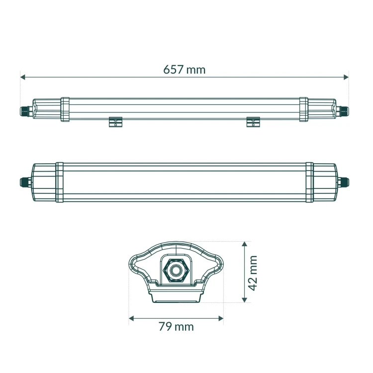 Oprawa hermetyczna SEVA 18W 2700lm IP65 biała ORO SEVA LED 18W NW ORO33075 LED-POL