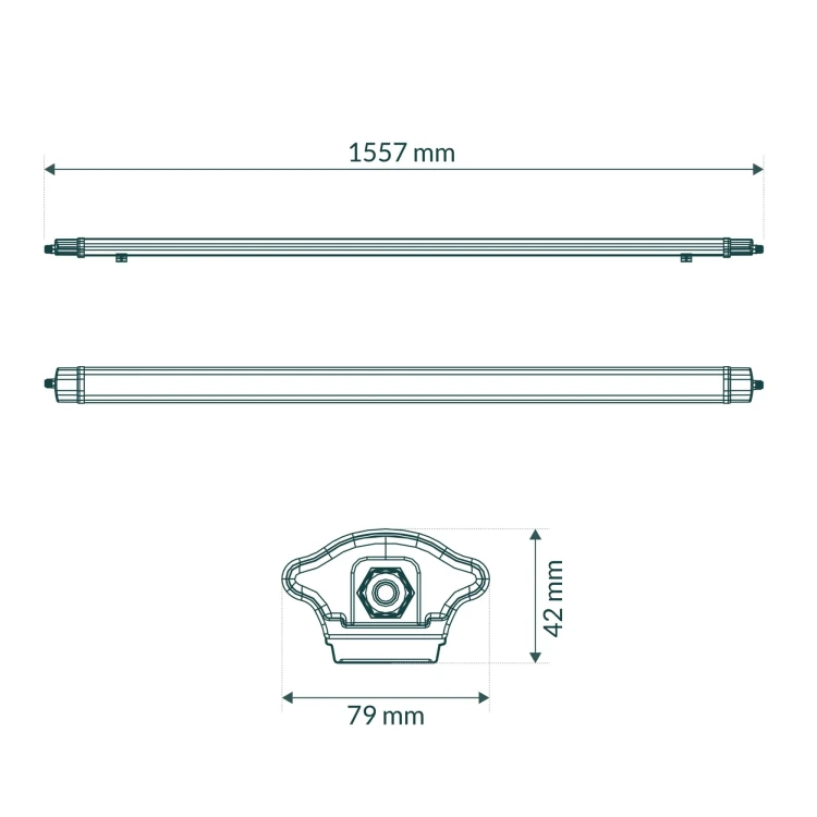 Oprawa hermetyczna SEVA 48W 7200lm IP65 biała ORO SEVA LED 48W NW ORO33077 LED-POL