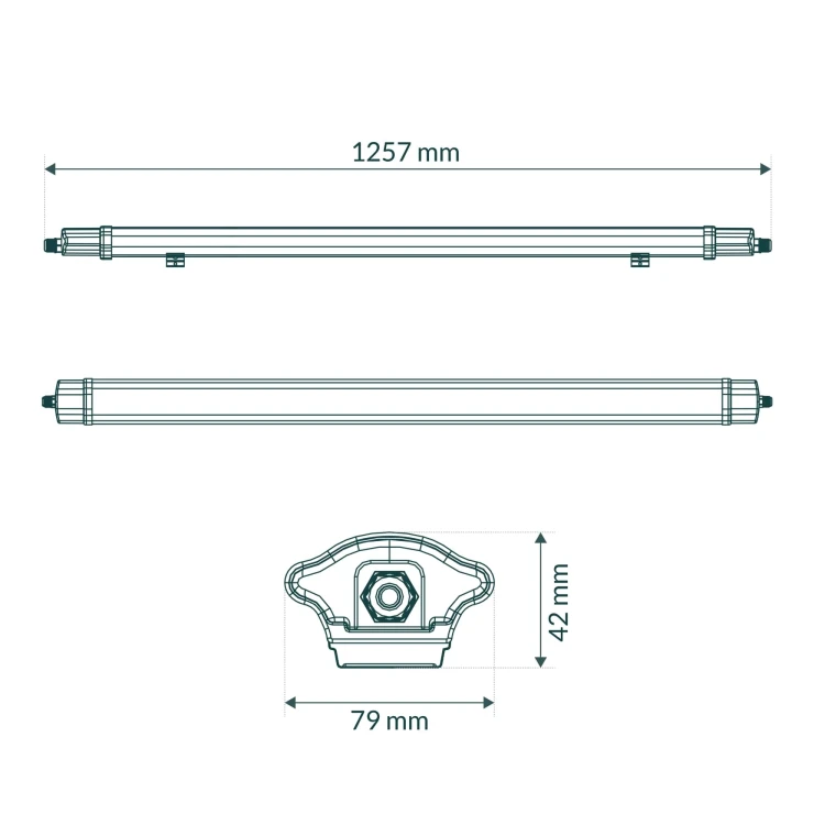 Oprawa hermetyczna SEVA 36W 5400lm IP65 biała ORO SEVA LED 36W NW ORO33076 LED-POL