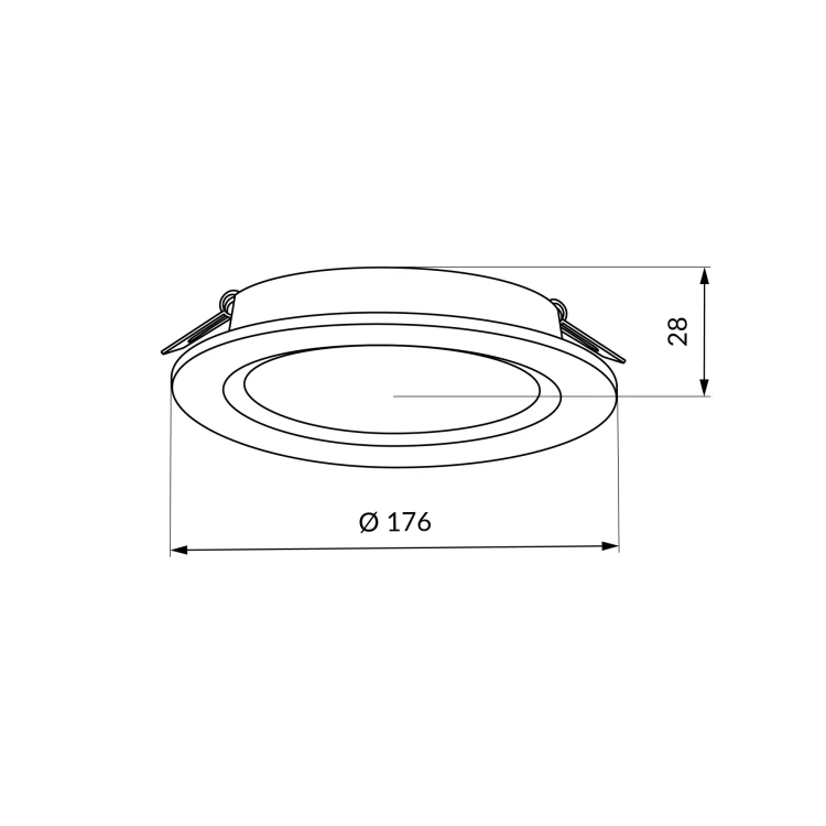 Oprawa typu downlight TOSA CCT-W biała 18W 1890lm IP20ORO TOSA LED 18W CCT-W ORO33287 LED-POL