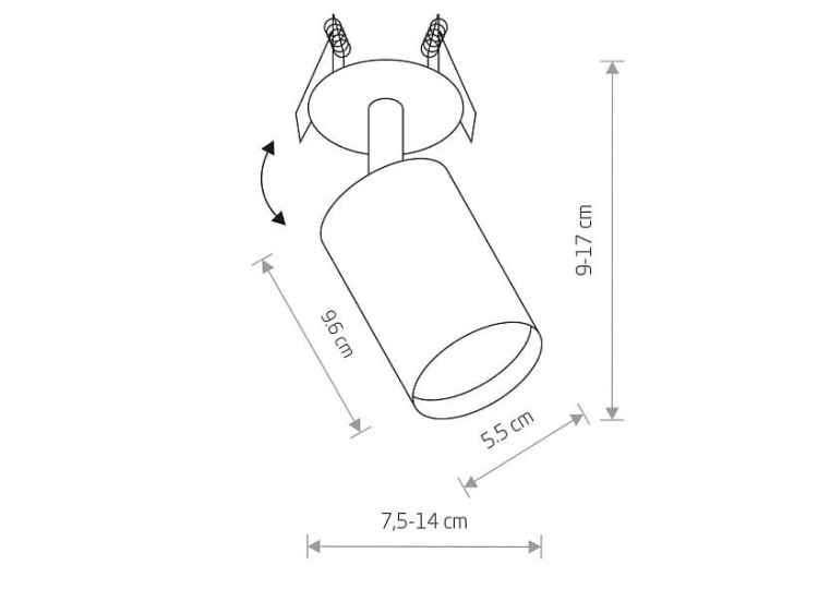 Lampa sufitowa punktowa podtynkowa EYE FIT WHITE I 9396 NOWODVORSKI Lighting GU10 Spot oświetleniowa nowoczesna sufitowa metal punktowa biała biały chrom Inspiracje Premium