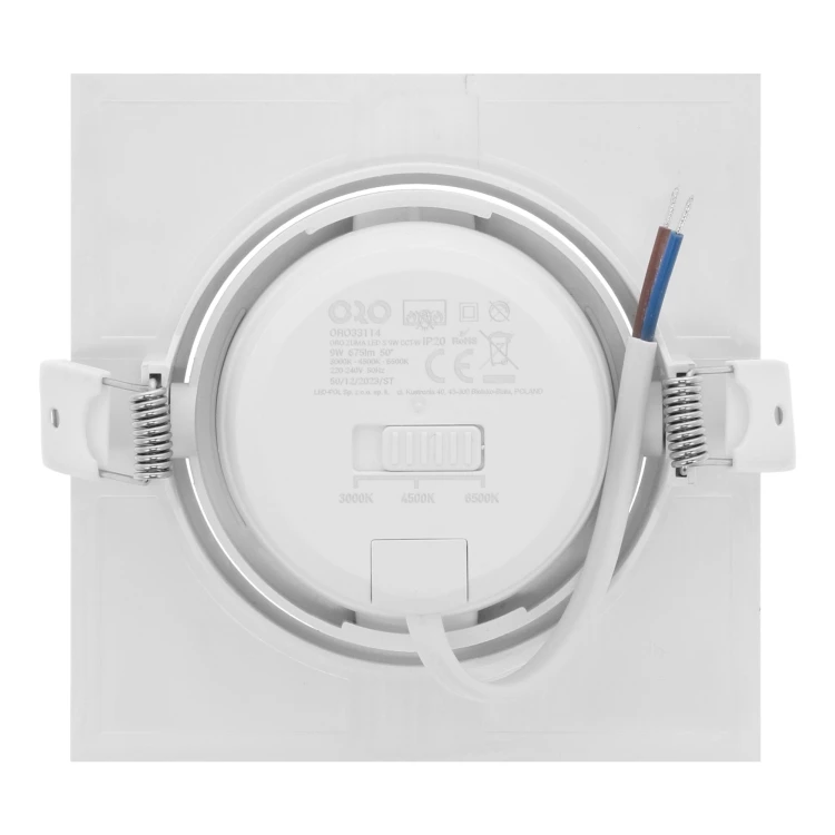 Oprawa typu spot ZUMA CCT 9W 675lm CCT biała kwadratowa ORO ZUMA LED S 9W CCT W ORO33114 LED-POL