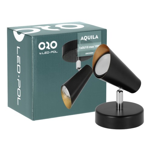 Oprawa typu spot AQUILA GU10 1x10W ORO AQUILA 1XGU10 B/G ORO33005 LED-POL