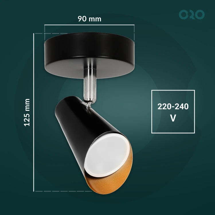 Oprawa typu spot AQUILA GU10 1x10W ORO AQUILA 1XGU10 B/G ORO33005 LED-POL