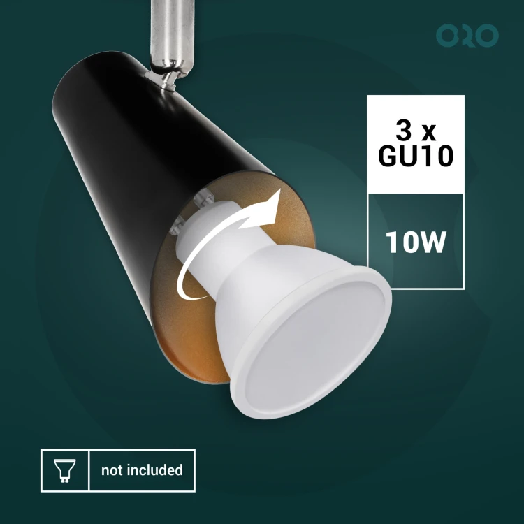 Oprawa typu spot AQUILA GU10 3x10W ORO AQUILA 3XGU10 B/G ORO33007 LED-POL