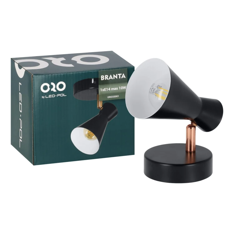 Oprawa typu spot BRANTA E14 1x10W ORO BRANTA 1XE14 B/W ORO33001 LED-POL