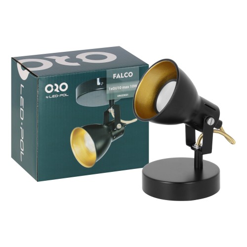 Oprawa typu spot FALCO GU10 1x10W ORO FALCO 1XGU10 B/G ORO33031 LED-POL