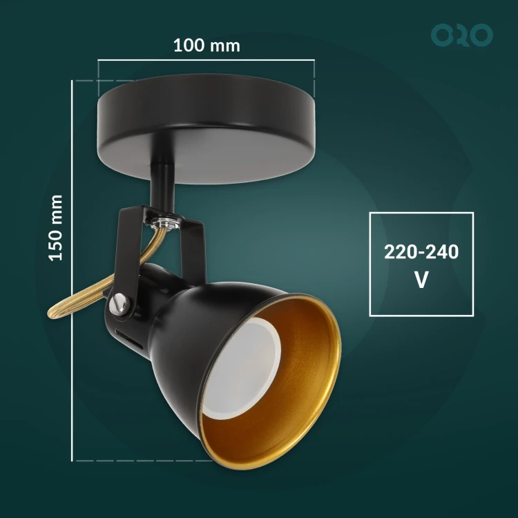 Oprawa typu spot FALCO GU10 1x10W ORO FALCO 1XGU10 B/G ORO33031 LED-POL