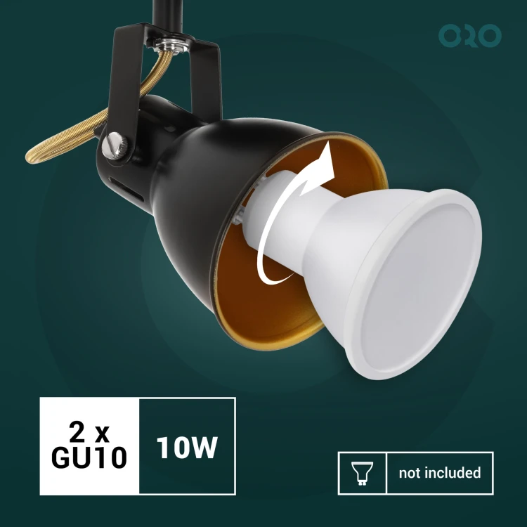 Oprawa typu spot FALCO GU10 2x10W ORO FALCO 2XGU10 B/G ORO33032 LED-POL