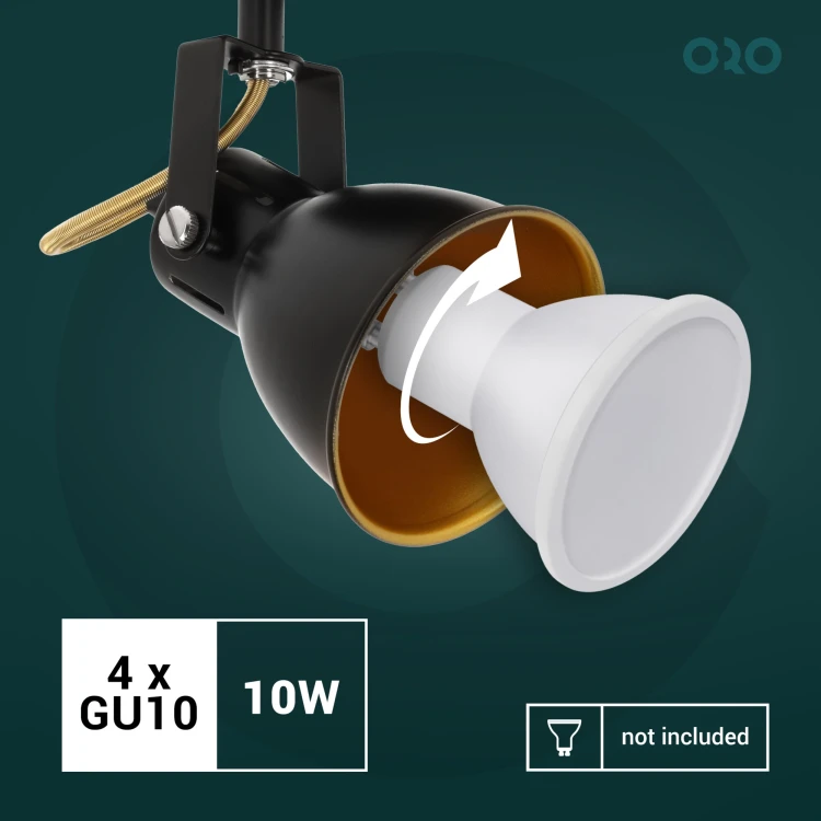Oprawa typu spot FALCO GU10 4x10W ORO FALCO 4XGU10 B/G ORO33034 LED-POL