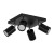Oprawa typu spot GAVIA GU10 4x10W czarna ORO GAVIA 4XGU10 B ORO33017 LED-POL