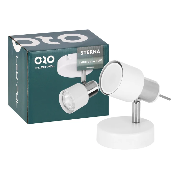 Oprawa typu spot STERNA GU10 1x10W biała ORO STERNA 1XGU10 W ORO33023 LED-POL