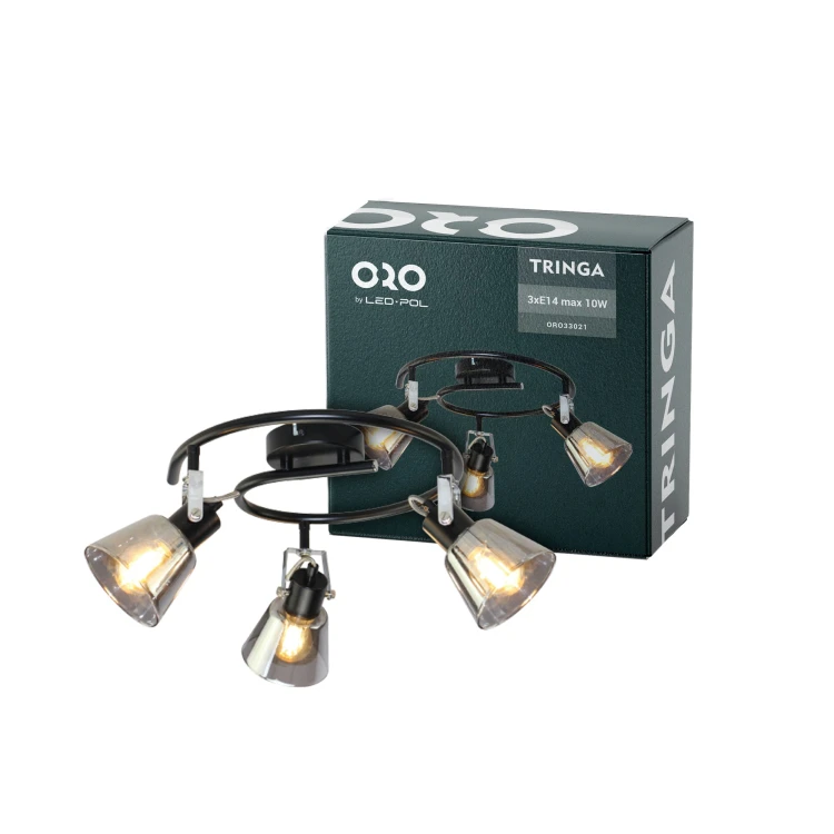 Oprawa typu spot TRINGA E14 3x10W ORO TRINGA 3XE14 B ORO33021 LED-POL
