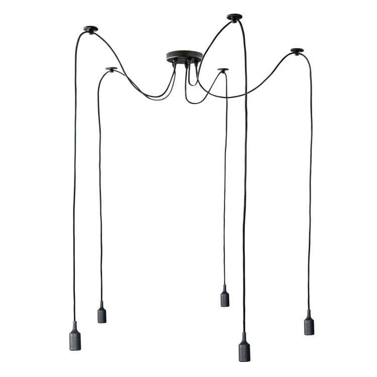 Lampa wisząca 5xE27 czarna ORO ARANA 5xE27 ORO06021 LED-POL