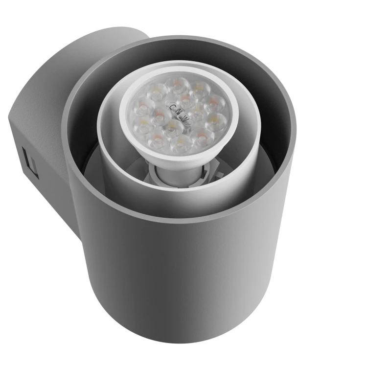 STELLA COLUMN WALL GU10 6W CCT 230V 270ST IP44 IK08 100X130X245mm Szary Okrągła Elewacyjna SLI003058CCT_PW SPECTRUM LED