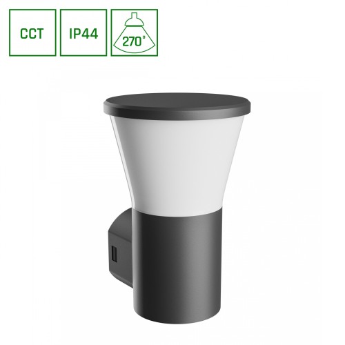 STELLA ROUND WALL GU10 6W CCT 230V 270ST IP44 IK08 155X160X230mm Czarny Okrągła Elewacyjna SLI003059CCT_PW SPECTRUM LED