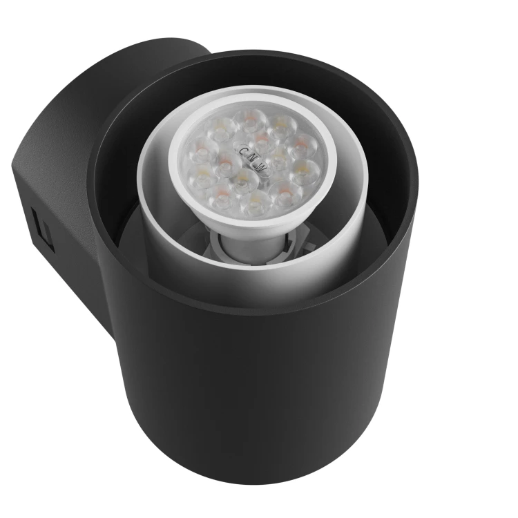 STELLA ROUND WALL GU10 6W CCT 230V 270ST IP44 IK08 155X160X230mm Czarny Okrągła Elewacyjna SLI003059CCT_PW SPECTRUM LED