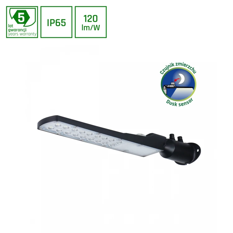 STREETOS SLIM 50W NW 230V 140/85st IP65 505x109x76mm Czarny 5 Lat Gwarancji SLI027021NW_PW SPECTRUM LED