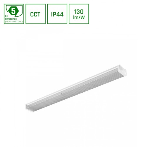 LIMEA PRISMATICA 1200mm 40W/30W/20W 3CCT 230V 100st IP44 IK10 1200x115x60mm 5 Lat Gwarancji SLI028036CCT_PW SPECTRUM LED