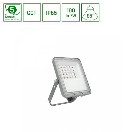 NOCTIS MAX CCT Naświetlacz 20W CCT 230V IP65 175x134x28mm Szary 5 Lat Gwarancji SLI029082CCT_PW SPECTRUM LED