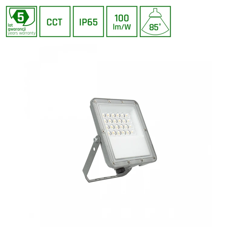 NOCTIS MAX CCT Naświetlacz 20W CCT 230V IP65 175x134x28mm Szary 5 Lat Gwarancji SLI029082CCT_PW SPECTRUM LED