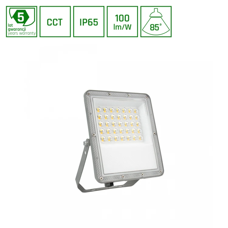 NOCTIS MAX CCT Naświetlacz 30W CCT 230V IP65 205x151x28mm Szary 5 Lat Gwarancji SLI029083CCT_PW SPECTRUM LED