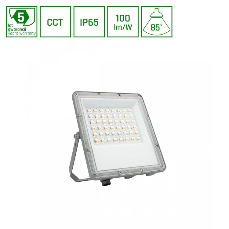 NOCTIS MAX CCT Naświetlacz 50W CCT 230V IP65 207x174x28mm Szary 5 Lat Gwarancji SLI029084CCT_PW SPECTRUM LED
