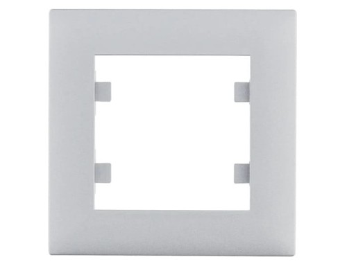 Ramka Pojedyncza 1-krotna Srebrna Lumina Intense WL5512 HAGER POLO IP20 szary srebrny