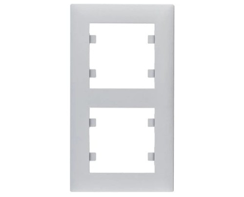 Ramka Podwójna 2-krotna Srebrna Lumina Intense WL5622 HAGER POLO IP20 pionowa 2-podwójna szary srebrny