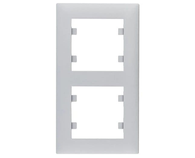 Ramka Podwójna 2-krotna Srebrna Lumina Intense WL5622 HAGER POLO IP20 pionowa 2-podwójna szary srebrny