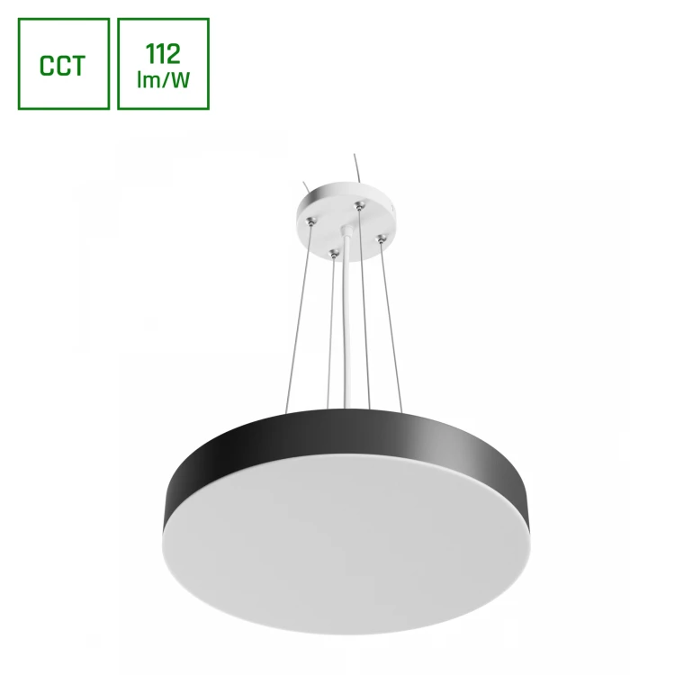 NYMPHEA OPTIMA BLACK 24W CCT 230V 120ST IP20 FI300X50mm Biały Czarny Okrągła SLI031049CCT_PW SPECTRUM LED