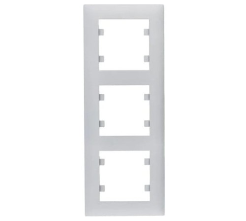 Ramka Potrójna 3-krotna Srebrna Lumina Intense WL5632 HAGER POLO IP20 pionowa 3-potrójna szary srebrny