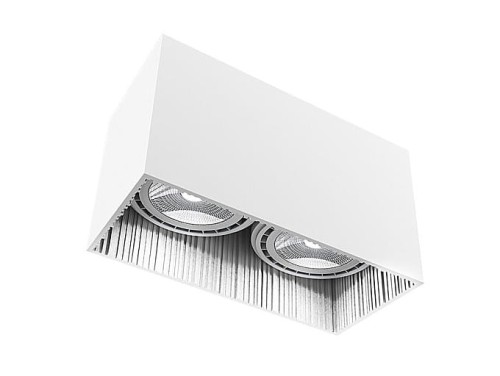 Sufitowa oprawa lampa punktowa GROOVE II WHITE 9383 NOWODVORSKI Lighting 2x GU10 ES111 spot natynkowa nowoczesna oświetleniowa biała biały podwójna Inspiracje Premium