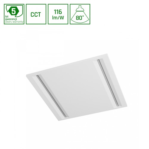 ALGINE LINE Panel 40W 3CCT 230V 80ST IP20 600x600x19mm Biały UGR<16 5 Lat Gwarancji SLI035050CCT_PW SPECTRUM LED